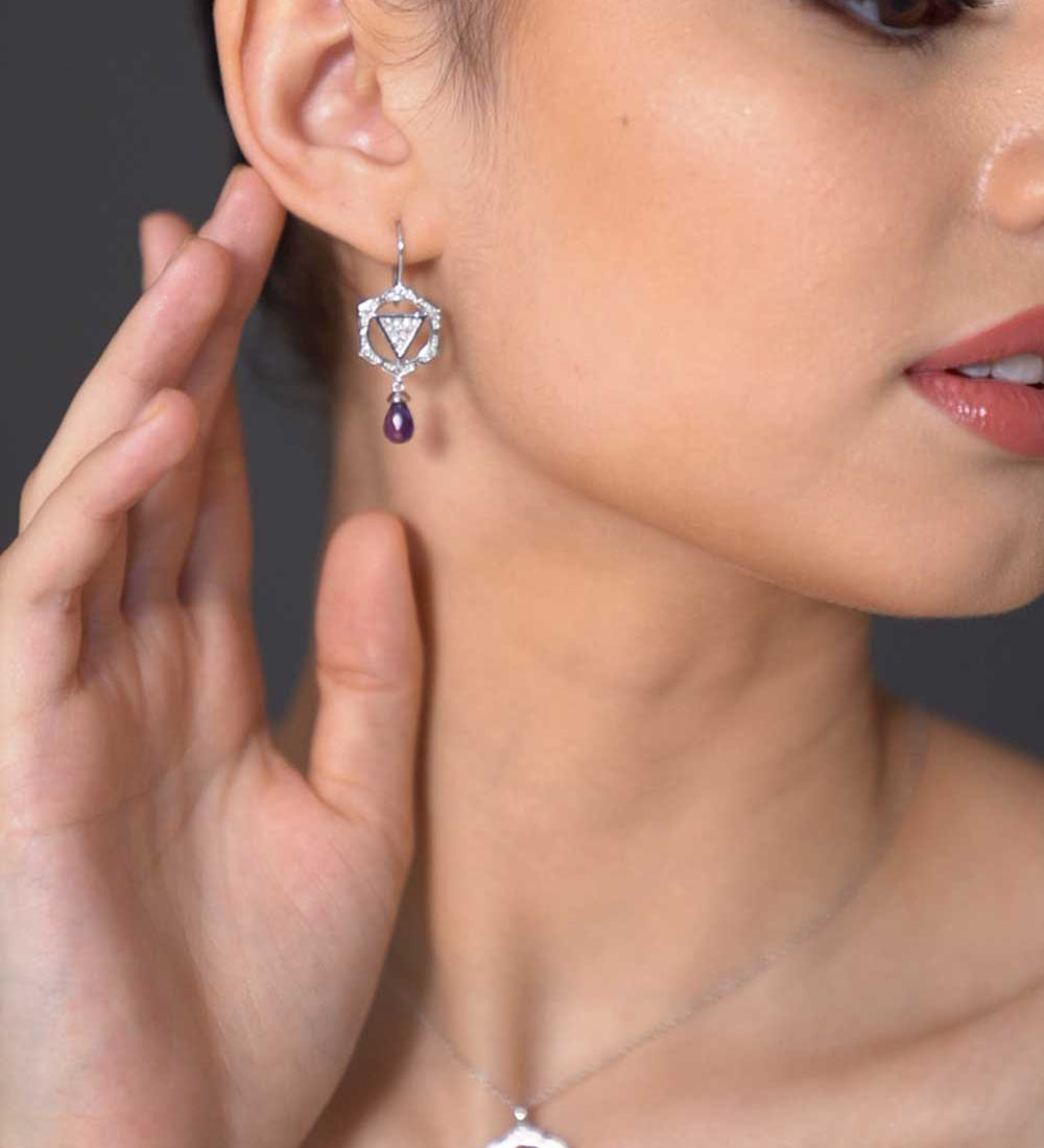 Trinity Rosette Earrings