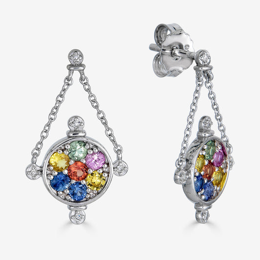 Multi-Sapphire Amulet Earring