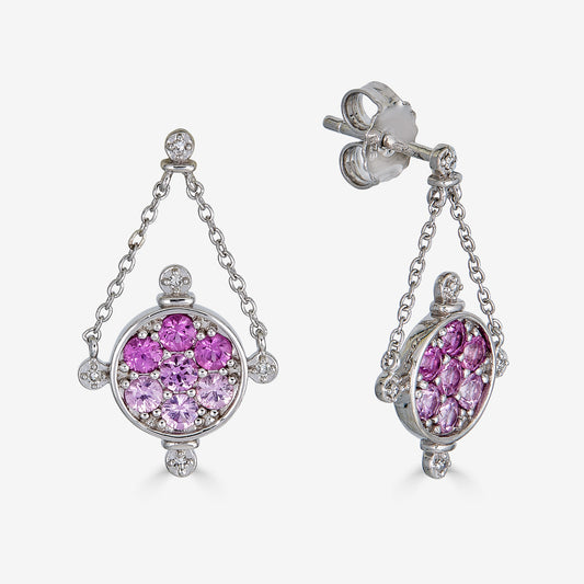 Pink-Sapphire Amulet Earring