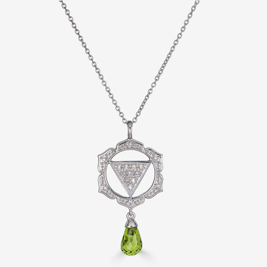 Solar Necklace with Peridot