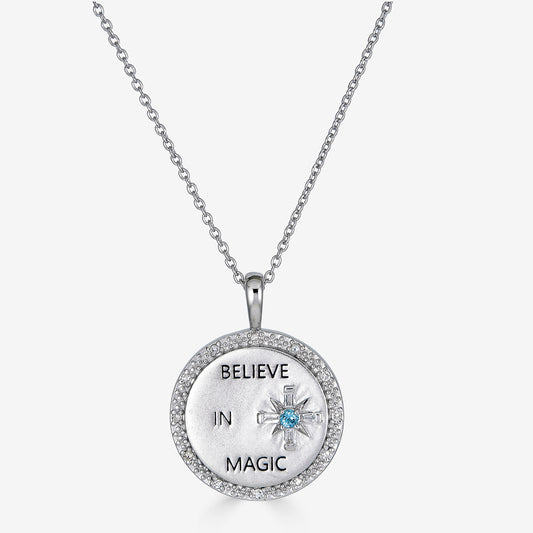 Believe in Magic Pendant with  Blue Topaz