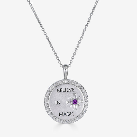 Believe in Magic Pendant with Amethyst